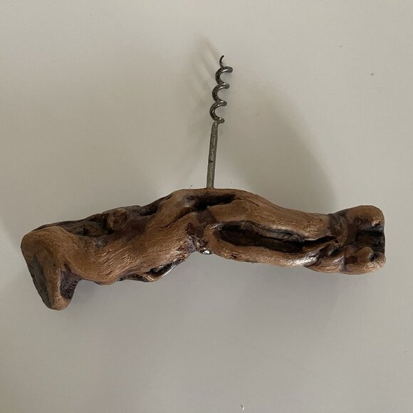 Vintage Gnarled Burled Grape Vine Wood Corkscrew Wine Opener Hand Crafted - Picture 3 of 13